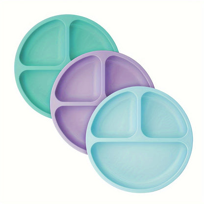 3-Pack Weaning Baby Plates - CUTE CUB CLUB