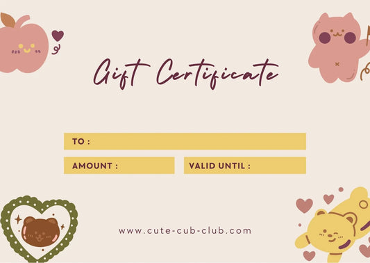 Gift Card - CUTE CUB CLUB