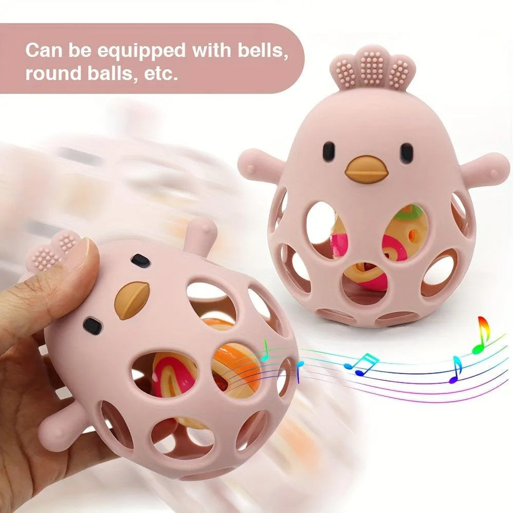 Silicone Chick Baby Grasping Teething Toy - CUTE CUB CLUB