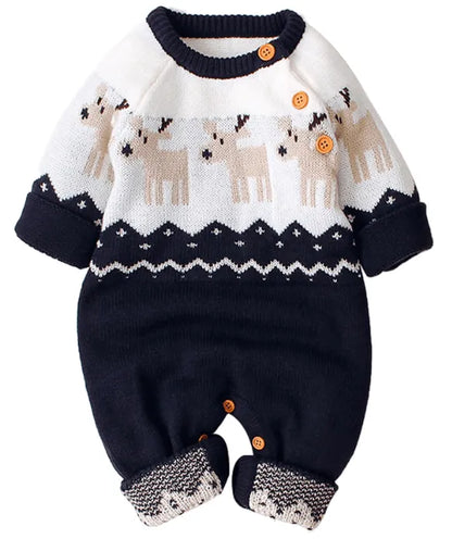 Knitted Reindeer Jumpsuit - CUTE CUB CLUB