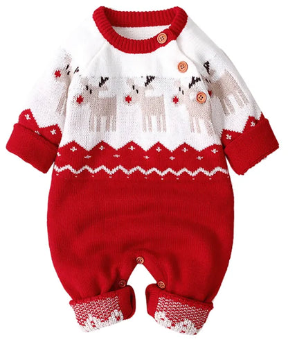 Knitted Reindeer Jumpsuit - CUTE CUB CLUB