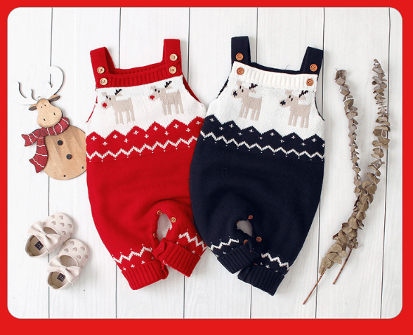 Knitted Reindeer Jumpsuit - CUTE CUB CLUB